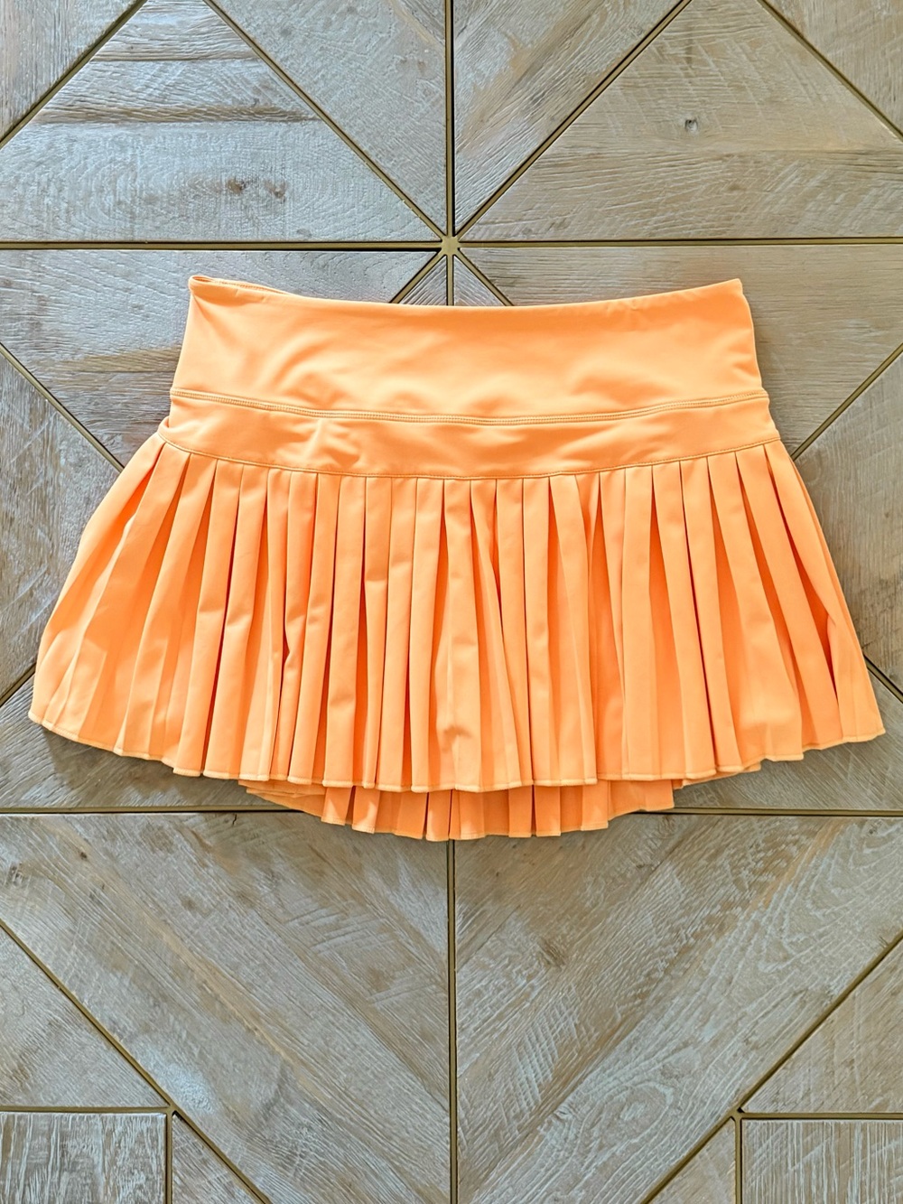 GoldHinge Pleated Tennis Skirt Peach Orange, Size XL